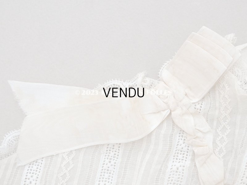 画像6: 1900年代 アンティーク  初聖体のオモニエール ピンクベージュのリボン＆レース