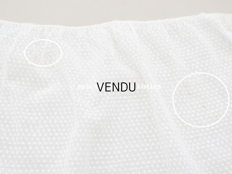 画像9: アンティーク  とても小さなドット刺繍入り コットン生地  