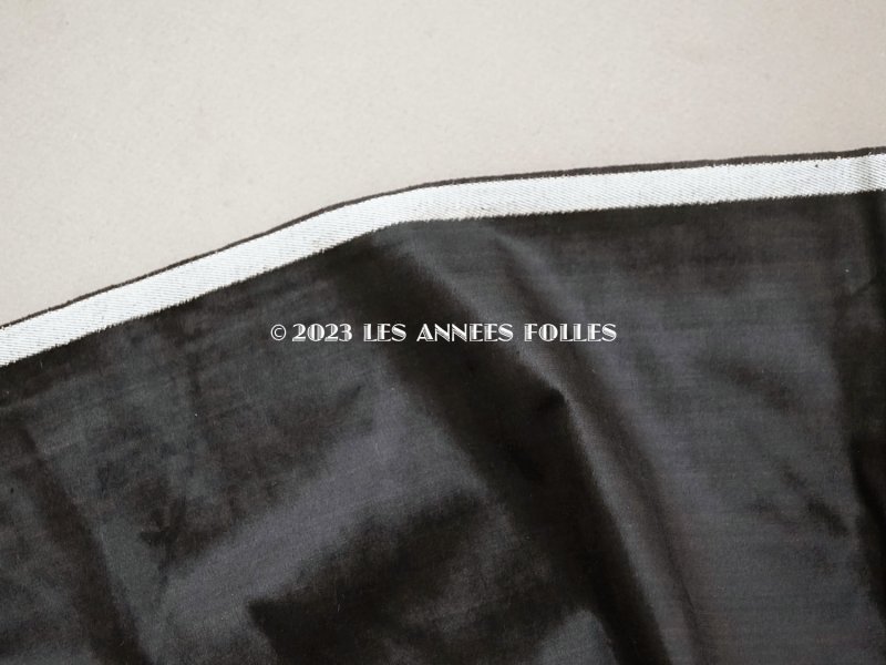 画像5: 19世紀末 アンティーク ファブリック シルク製 ベルベット 黒