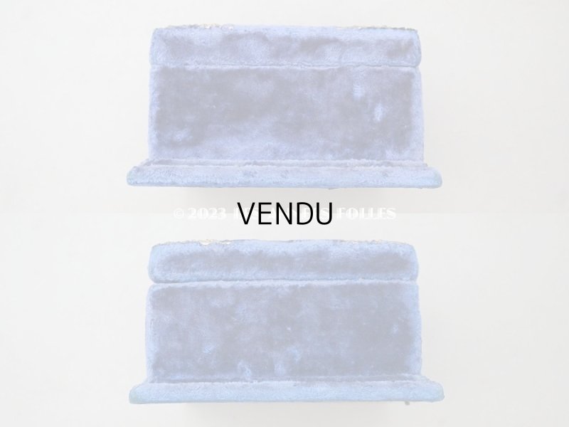 画像7: 19世紀末 アンティーク 裁縫箱　ブルーのベルベット