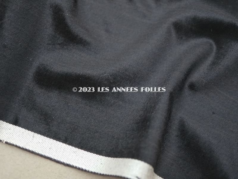 画像4: 19世紀末 アンティーク ファブリック シルク製 ベルベット 黒