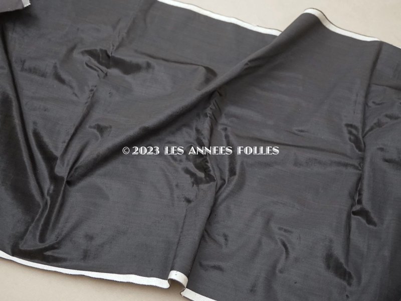 画像3: 19世紀末 アンティーク ファブリック シルク製 ベルベット 黒