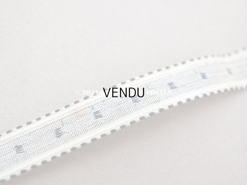 画像7: 19世紀末 アンティーク シルク製 ベルベットリボン 黒＆オフホワイト 1.46m 幅11mm