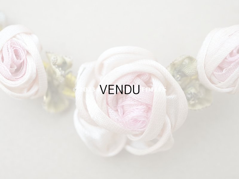 画像4: アンティーク シルク製 薔薇のロココモチーフ ドール用ティアラ