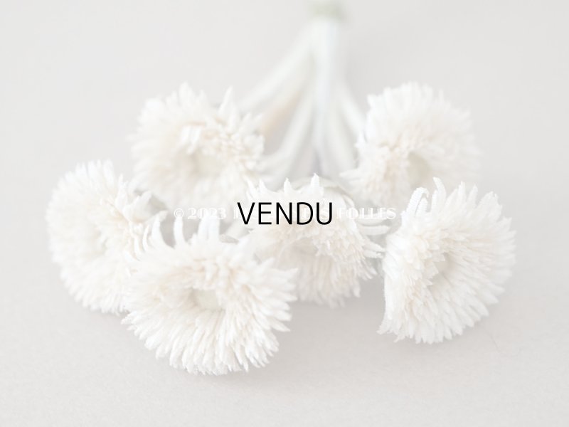 画像3: 1920年代　アンティーク  デイジーの布花 　オフホワイト