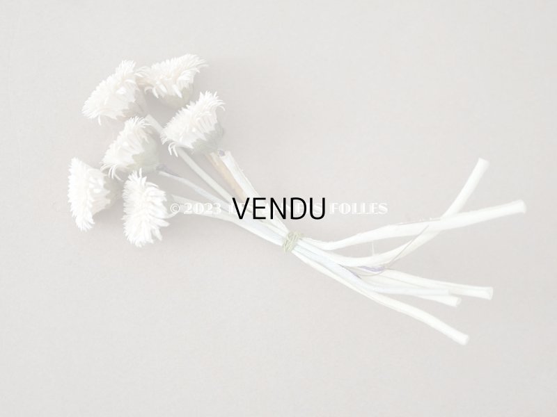 画像4: 1920年代　アンティーク  デイジーの布花 　オフホワイト