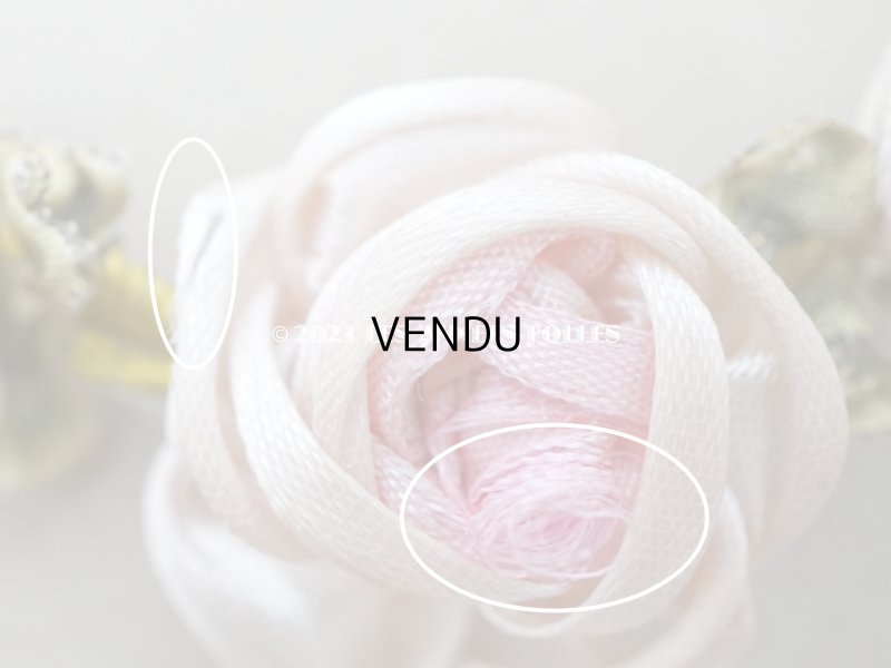 画像7: アンティーク シルク製 薔薇のロココモチーフ ドール用ティアラ