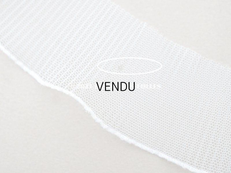 画像7: アンティーク チュールレースのプリーツリボン グレイッシュホワイト  1.65m 4cm幅