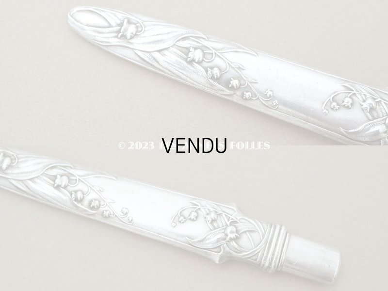 画像8: 1900年頃 アンティーク 鈴蘭のペン軸 &ペンシルケースのセット