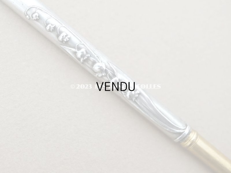 画像4: 1900年頃 アンティーク 鈴蘭のペン軸 &ペンシルケースのセット