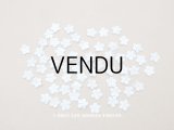 アンティーク 勿忘草の花びら ベルベット 60ピースのセット ベビーブルー 10mm