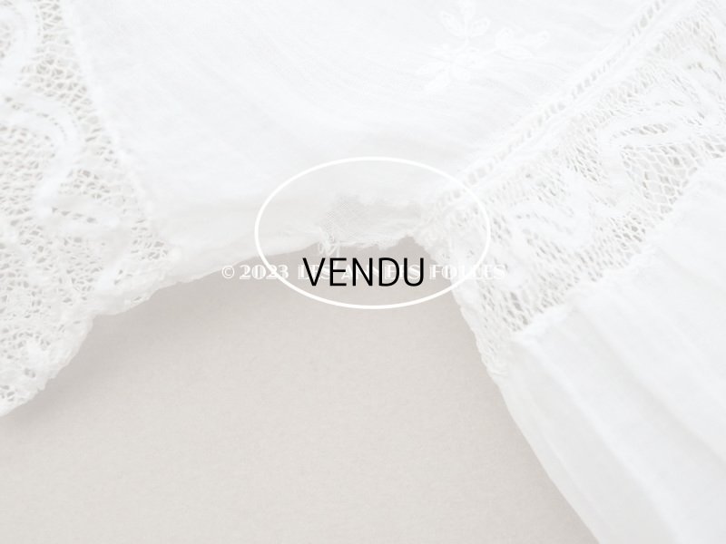 画像11: アンティーク ベビードレス ホワイトワーク&レース