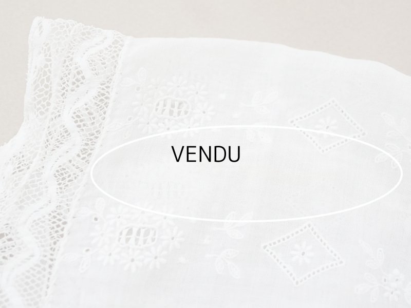 画像6: アンティーク ベビードレス ホワイトワーク&レース