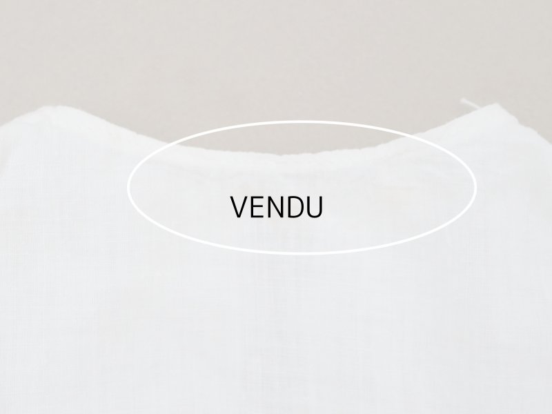 画像13: 1900年頃 アンティーク ドール用ドレス 下着付き ドット刺繍のコットンファブリック