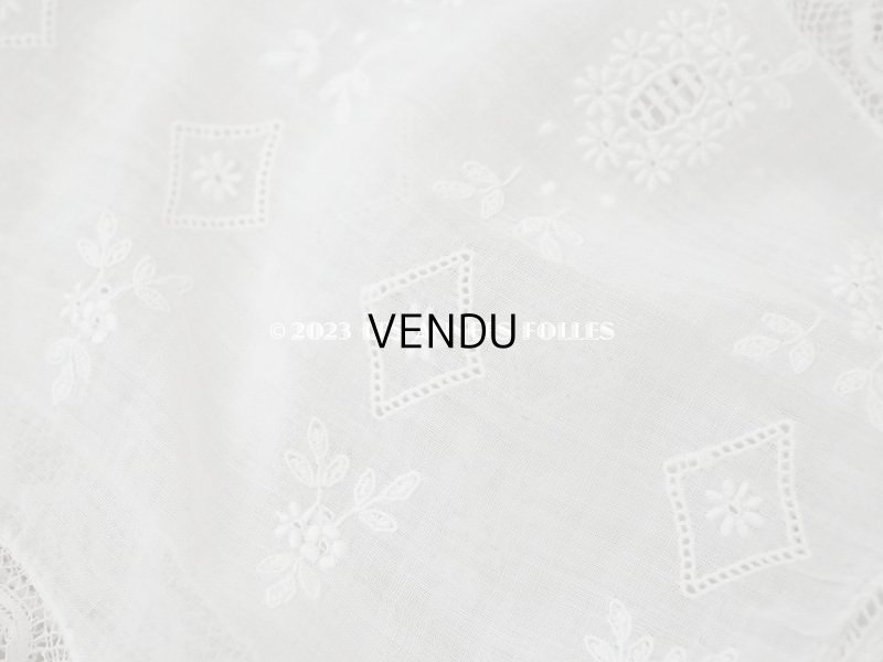 画像7: アンティーク ベビードレス ホワイトワーク&レース