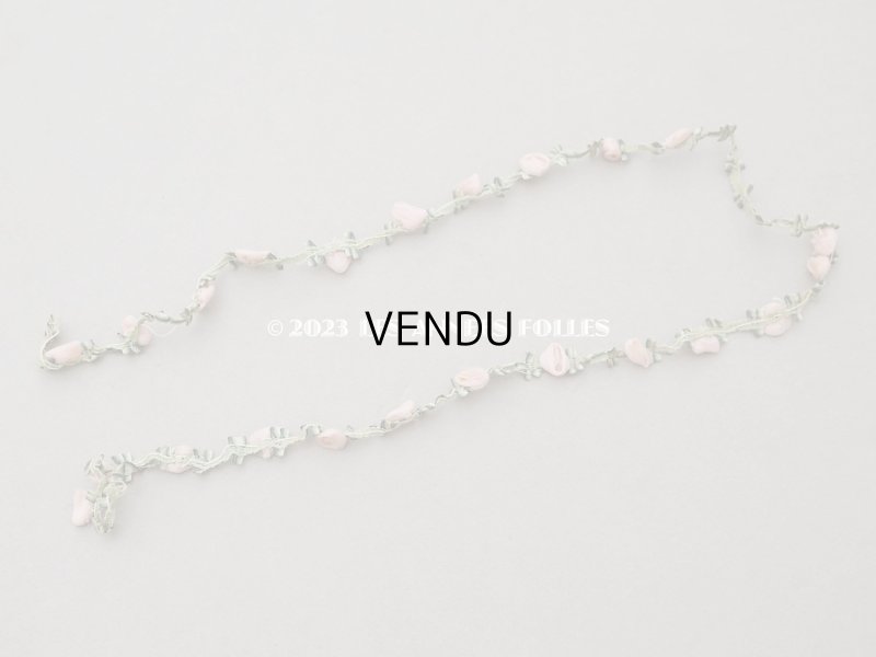 画像6: アンティーク シルク製 ピンクの薔薇のロココトリム  ロココリボン 67cm