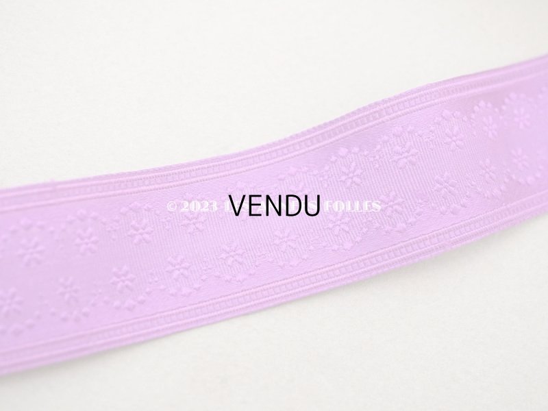 画像6: 新品同様 19世紀末 アンティーク ジャガード織 シルク製リボン 3.1m 2.6cm幅