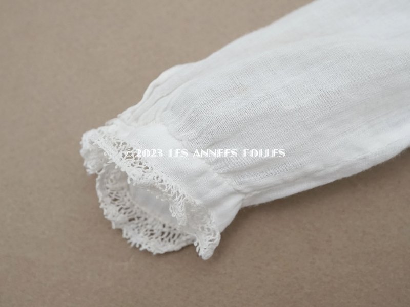 画像7: 1900年頃 アンティーク ドール用ブラウス 花の刺繍入り