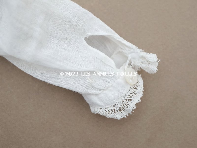 画像10: 1900年頃 アンティーク ドール用ブラウス 花の刺繍入り