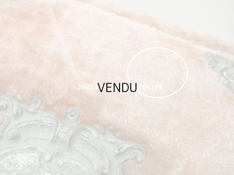 画像15: 19世紀末 アンティーク 　ジュエリーボックス 裁縫箱　スモーキーなサーモンピンク ベルベット＆シルククッション