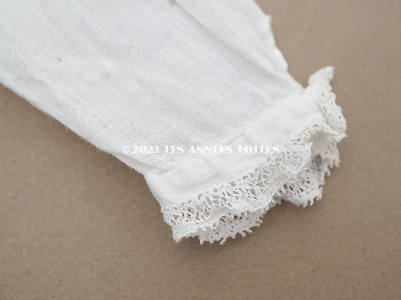 画像8: 1900年頃 アンティーク ドール用ブラウス 花の刺繍入り