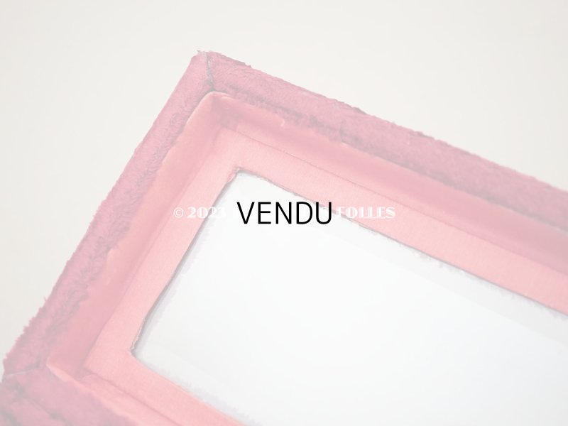 画像11: アンティーク ベルベットのグローブボックス ジュエリーケース スモーキーレッドのシルク製クッション