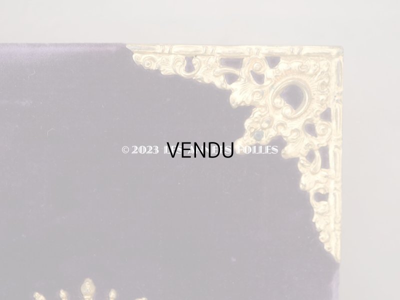 画像4: 新品同様 1837年 アンティーク ミサ典書 紫のベルベット 王冠紋章＆イニシャル付き