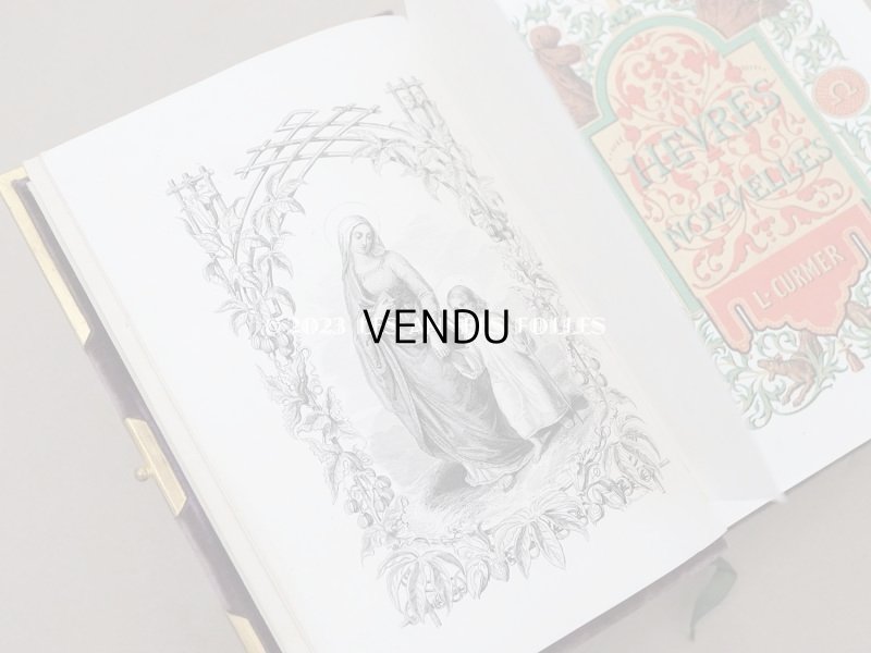 画像11: 新品同様 1837年 アンティーク ミサ典書 紫のベルベット 王冠紋章＆イニシャル付き