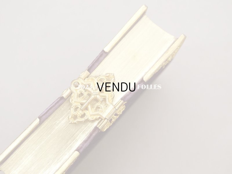 画像8: 新品同様 1837年 アンティーク ミサ典書 紫のベルベット 王冠紋章＆イニシャル付き