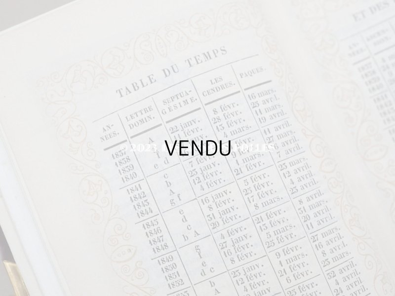 画像12: 新品同様 1837年 アンティーク ミサ典書 紫のベルベット 王冠紋章＆イニシャル付き