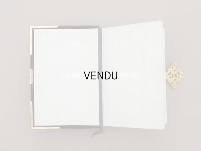 画像10: 新品同様 1837年 アンティーク ミサ典書 紫のベルベット 王冠紋章＆イニシャル付き