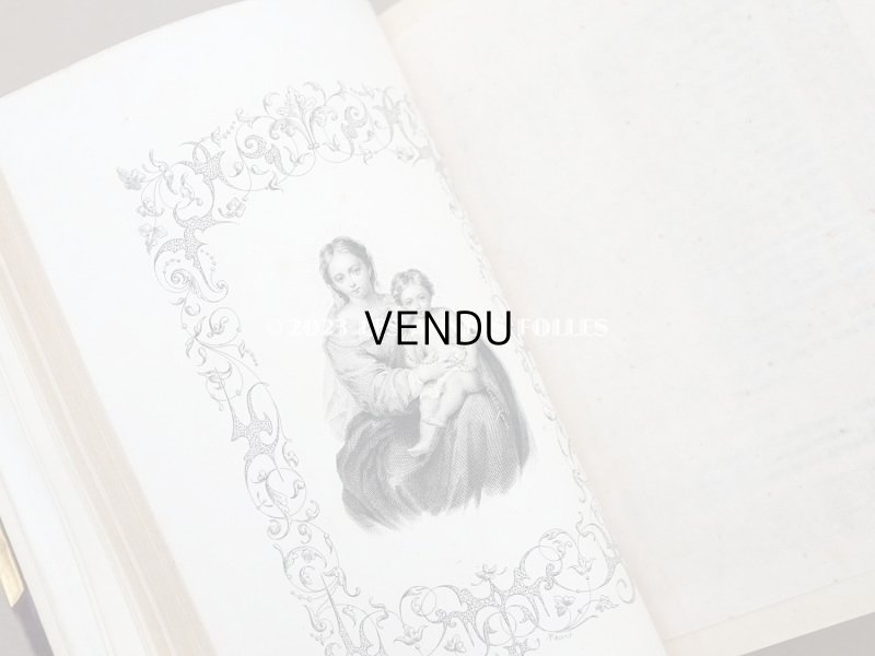 画像13: 新品同様 1837年 アンティーク ミサ典書 紫のベルベット 王冠紋章＆イニシャル付き