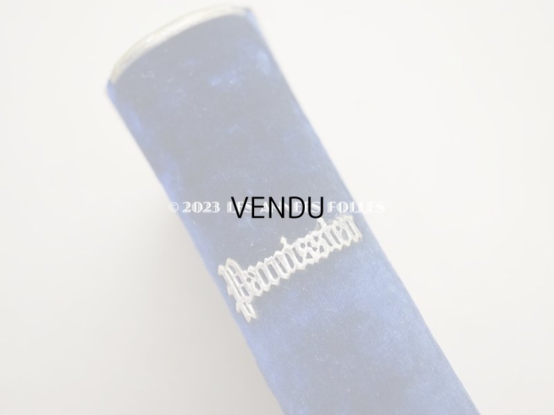 画像5: 1874年 アンティーク ミサ典書 ダークブルーのベルベット