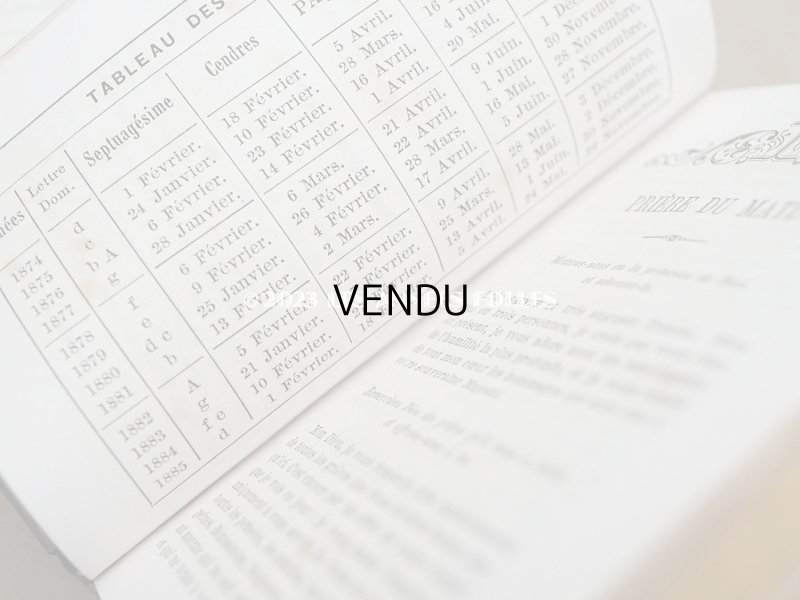 画像9: 1874年 アンティーク ミサ典書 ダークブルーのベルベット