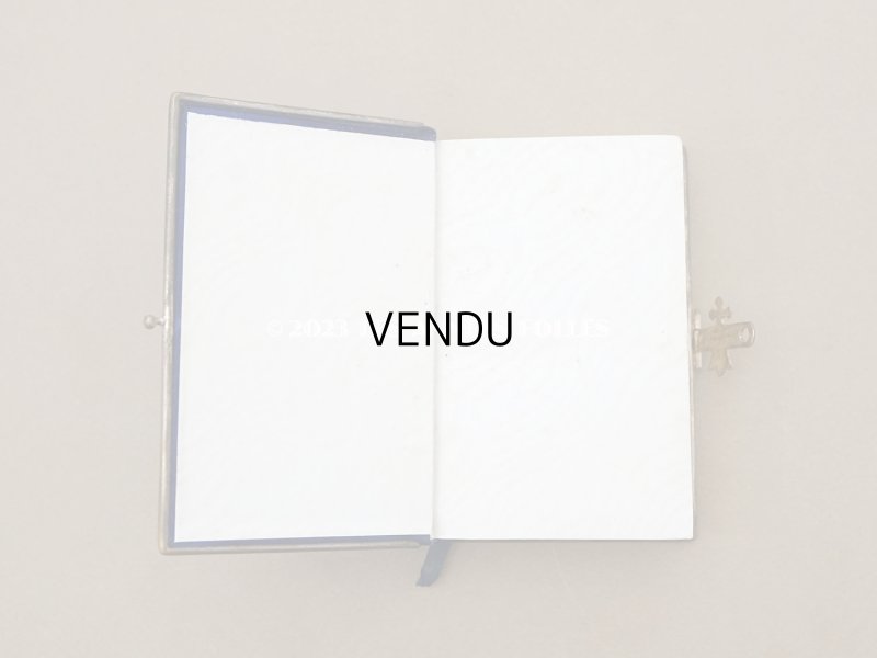 画像8: 1874年 アンティーク ミサ典書 ダークブルーのベルベット