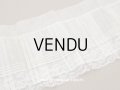 1900年頃 アンティーク 幅広 ドレスの裾  プリーツ入り レース付き 幅21.5×52cm　コットンオーガンジー