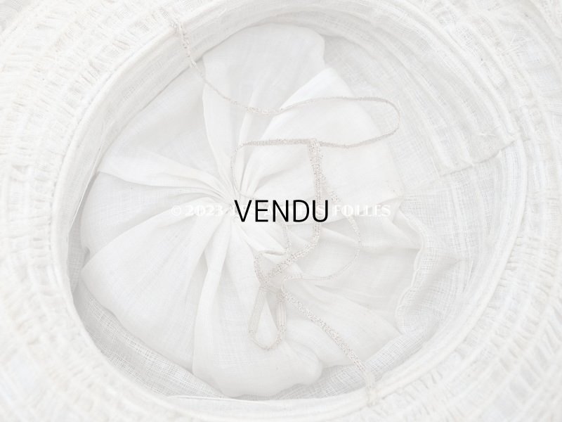 画像10: 1900年頃 アンティーク 小さな女の子用 帽子 ピーチピンクの薔薇のモチーフ&ヴァランシエンヌレース