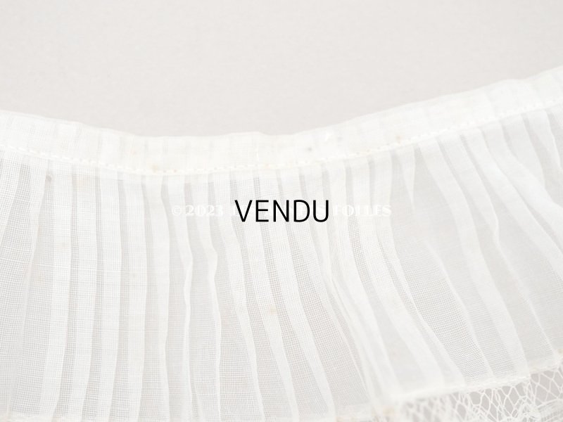 画像6: アンティーク オーガンジーのプリーツリボン オフホワイト 130cm  6.5cm幅  