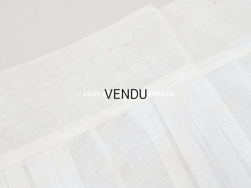 画像5: 1900年頃 アンティーク 幅広 ドレスの裾  プリーツ入り レース付き 幅21.5×52cm　コットンオーガンジー