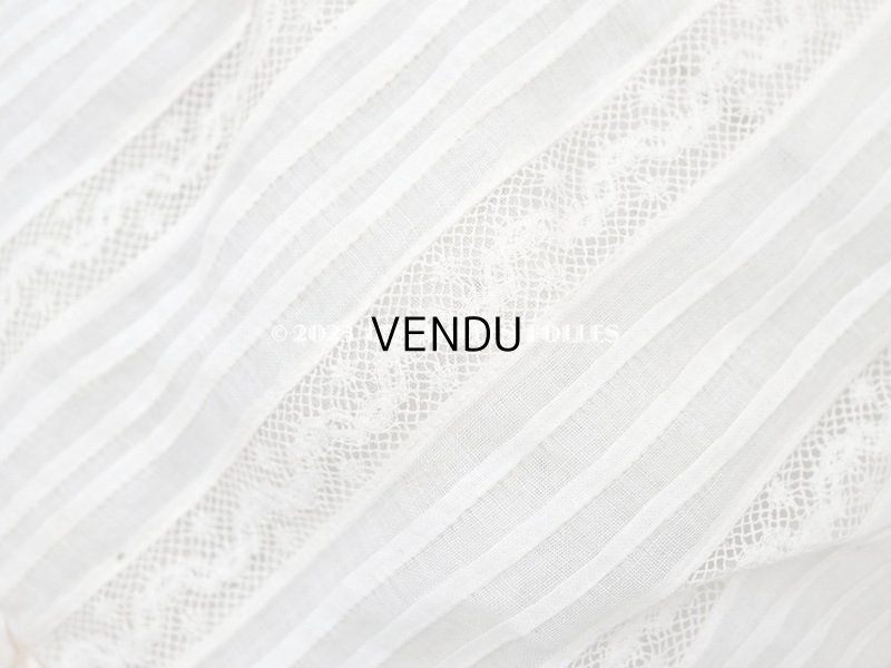 画像8: 1900年頃 アンティーク 小さな女の子用 帽子 ピーチピンクの薔薇のモチーフ&ヴァランシエンヌレース