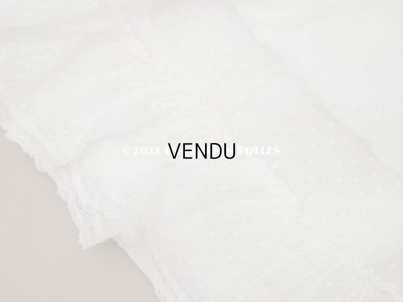 画像13: アンティーク  ドットの刺繍入りコットン生地のペチコート