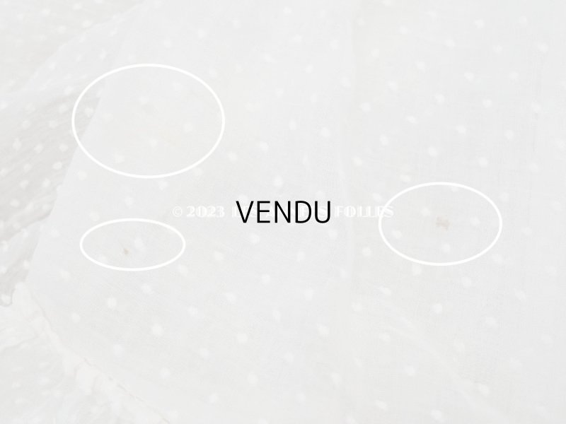 画像16: アンティーク  ドットの刺繍入りコットン生地のペチコート