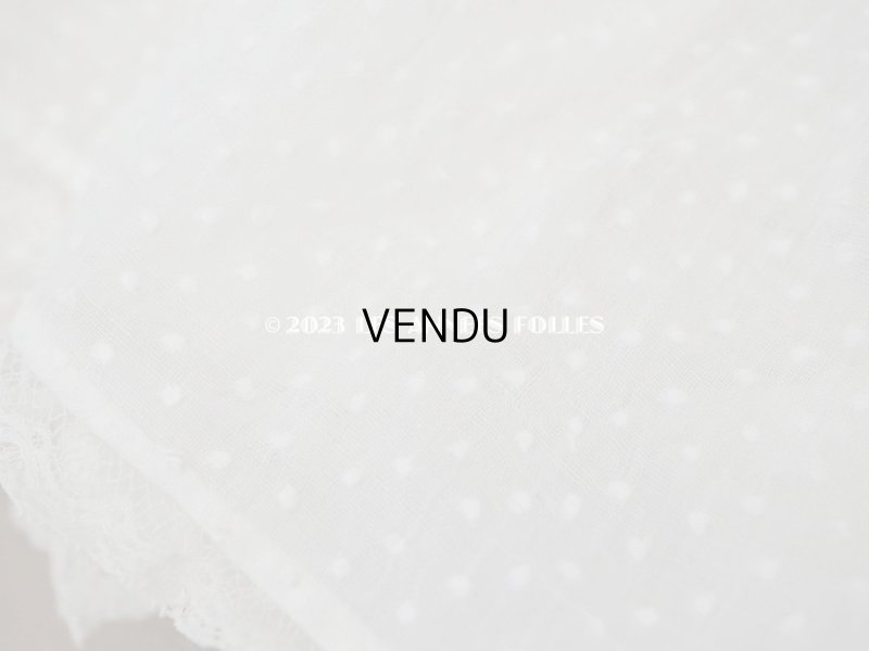 画像12: アンティーク  ドットの刺繍入りコットン生地のペチコート