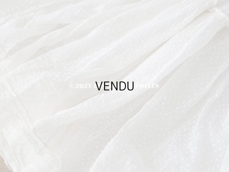 画像7: アンティーク  ドットの刺繍入りコットン生地のペチコート