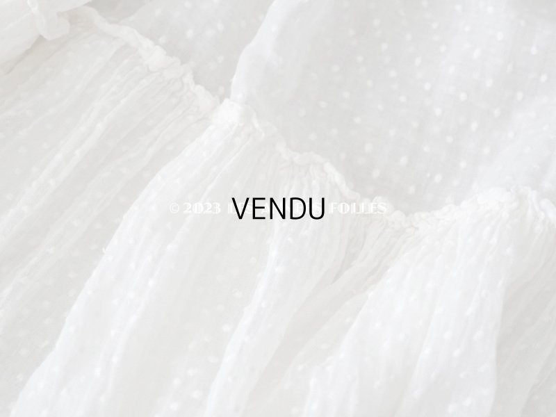 画像5: アンティーク  ドットの刺繍入りコットン生地のペチコート