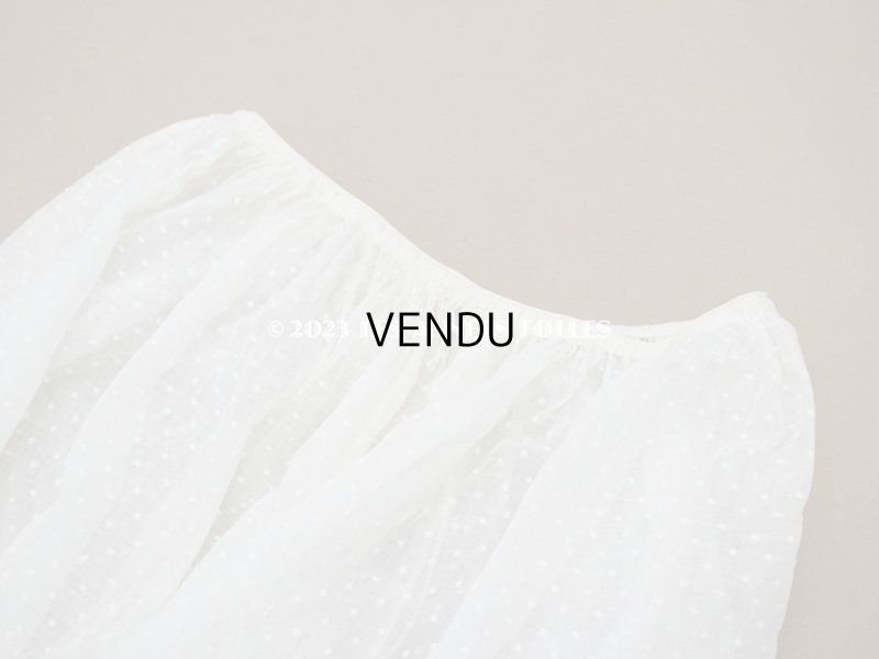 画像8: アンティーク  ドットの刺繍入りコットン生地のペチコート