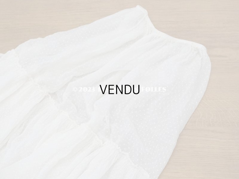 画像3: アンティーク  ドットの刺繍入りコットン生地のペチコート