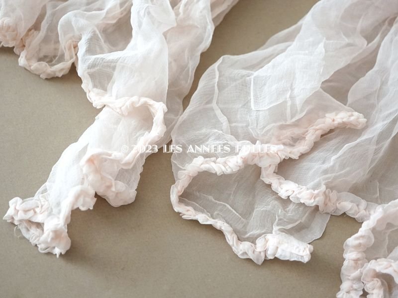 画像13: アンティーク 婚約式 ＆ 結婚式のヘッドドレス シルクオーガンジーのフリル