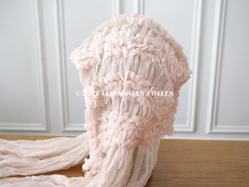 画像11: アンティーク 婚約式 ＆ 結婚式のヘッドドレス シルクオーガンジーのフリル