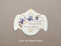 アンティーク パフュームラベル 菫 EXTRAIT AUX FLEURS - LORENZY-PALANCA -